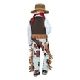 thumbnail image 2 of Jiilone Toddler Boys Outfit Sets Western Cowboy Style Cowboy Stage Performance Halloween Party Play Dress Up With Vests Pants Scarf Hats Accessories, 2 of 5