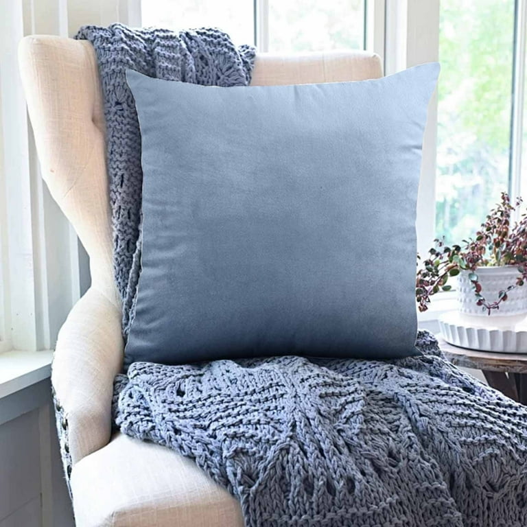 Velvet Throw Pillow Cushion Cover Soft Plush Decorative