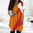thumbnail image 2 of TQWQT Womens Tunic Tops with Pockets Long Shirts for Legging Plus Size T-Shirt V Neck Short Sleeve Oversized Color Block Long Tops Summer Tops, 2 of 5