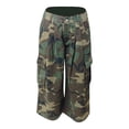 thumbnail image 5 of Uobin Women Baggy Cargo Jeans Camo Army Fatigue Wide Leg Harem Cropped Denim Pants Plus Size Jean Trousers, 5 of 5