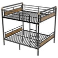 thumbnail image 6 of Morufur Bunk Bed Full over Full, Heavy Duty Metal Bunkbeds with Ladder and Full-Length Guardrail, Convertible into 2 Individual Beds for Teens and Adults, Under-Bed Storage Space, 6 of 10