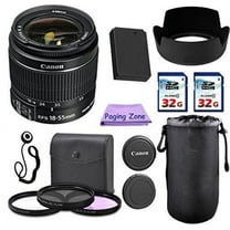 Canon EF-S 18-55mm IS II Camera Lens. PagingZone Deluxe Kit. 3Piece Filter Set   Lens Case   Lens Hood   2 PC 32GB Class 10 Card   For EOS 6D 70D 5D MK II III