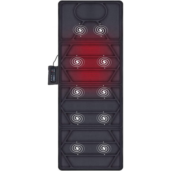 Snailax Massage Mat with Heat, Vibration Massage Cushion, Motors Massage Pad for Body Relaxation, Gifts