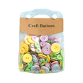 thumbnail image 2 of 175g Assorted Size Buttons 2 Hole and 4 Hole Craft Buttons for Sewing DIY Manual Painting DIY Handmade Ornament, 2 of 6