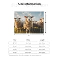 thumbnail image 5 of Honeii Cute Prairie Sheep Herd print throw blanket, crafted from cozy cotton flannel, offers versatile home decor as a bedding suitable for all seasons.-40"x30", 5 of 6