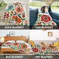 thumbnail image 2 of Yayeee Throw Blanket for Couch Soft Warm 50" x 60" Sofa Chair Bed Decoration, Colorful Flowers, 2 of 7