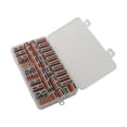 thumbnail image 3 of Kit de 50 tuercas para conectores de cables con palanca, terminales eléctricos aislados, universales de primera calidad con estuche, conector de, 3 of 8