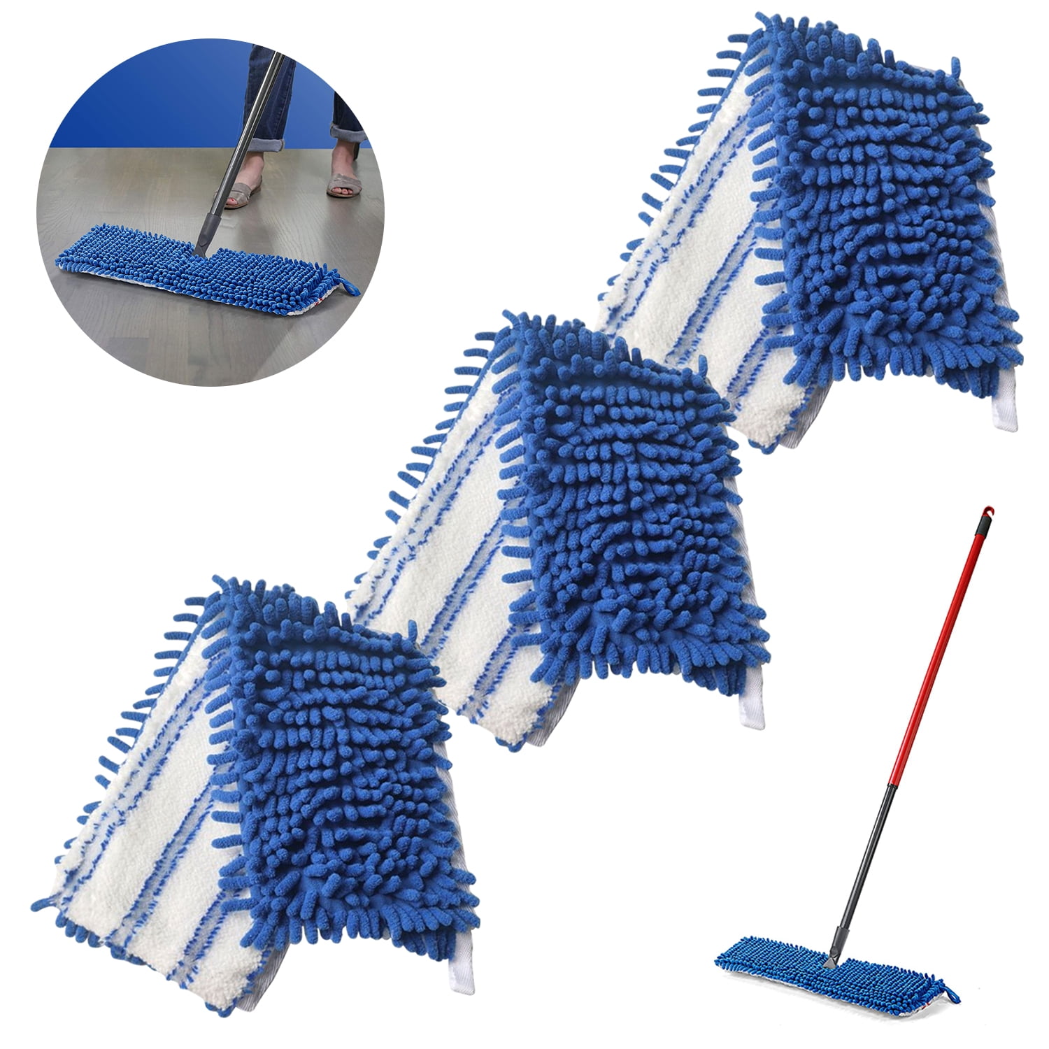 3 Pack Microfiber Cleaning Cloth, Washable Cleaning Mopping Pad Mop Cloth for O-Cedar Mops