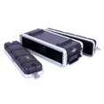 thumbnail image 1 of Crossrock Stackable 2U Rack Case, Shallow 14.25â€ Depth, Polyethylene Hard-shell Construction with Heavy Duty Hardware-Black(CRA9602US), 1 of 4