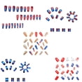 thumbnail image 4 of 24PC Patriotic Star Stripe Nail Stickers Blue Red Flag Design Self-Adhesive Film Easy Press-On Decals DIY Manicure Salon Nail Art Decorations, 4 of 5