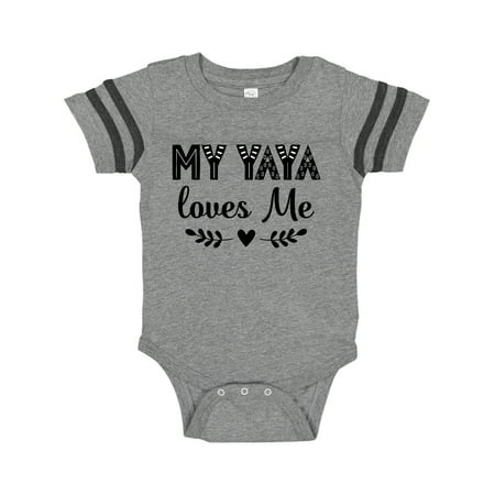 

Inktastic My Yaya Loves Me Grandchild Outfit Gift Baby Girl Bodysuit