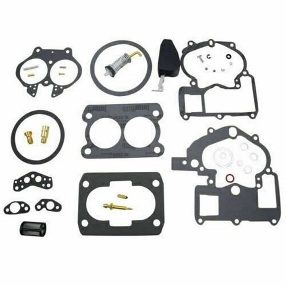 ACA Carburetor Rebuild Kit with Float for Mercury Marine 3.0L 4.3L 5.0L 5.7L Mercarb 2 BBL Carburetor 3302-804844002 1389-9562A1