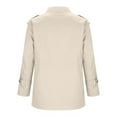 thumbnail image 5 of jtjvou Fashion Women's Solid Color Long Sleeve Zipper Pocket Casual Fall Coat Top Lightweight Comfortable Jacket for Everyday Wear Beige XXL, 5 of 6