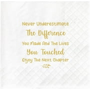 20pcs Going Away Party Supplies Favors Gifts Decorations - Retirement & New Job Napkins for Coworker, Boss, Leader, Friends (5 x 5 In) 5"x5"