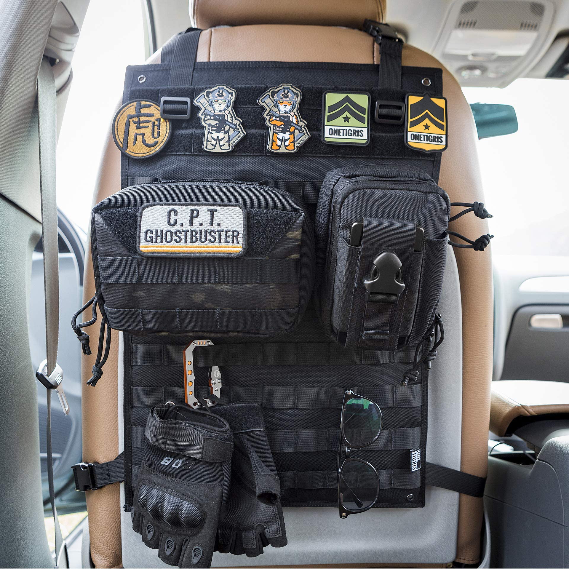 Details about  / Car Seat Back Organizer Tactical MOLLE Panel Vehicle Cover Protector Bag Storage