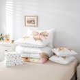 thumbnail image 4 of Erosebridal Kawaii Bowknot Bedding Queen Size,Cartoon Sheep Rabbit Bedding Sets Queen Size,Floral Decor,Reversible,Lightweight,7pcs, 4 of 5