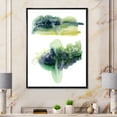 thumbnail image 2 of Golden Green Abstract Clouds IV 24 in x 32 in Framed Painting Canvas Art Print, by Designart, 2 of 5