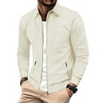 thumbnail image 3 of Dpytoraw Spring And Autumn Youth Zipper Pocket Flip Slim Fit Cardigan Men's Jacket, 3 of 5