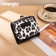 thumbnail image 7 of Montana West Wrangler Women's RFID-Blocking Leopard Print Wallet - Compact Bifold Credit Card Holder with Kiss Clasp, Black, 7 of 7