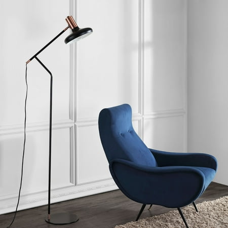 Northwood Rustic Floor Lamp - Safavieh Amia Modern Rustic Floor 66 in. H Lamp, Black/Antique Copper