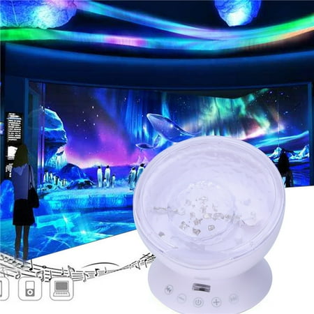 Yosoo Ocean Wave Projector Led Night Light Projector Ocean Lamp