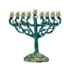 thumbnail image 2 of Menorah esmaltado pintado a mano, candelabros judíos adornados con joyas, candelabros con joyas, candelabro Verde SM SunniMix Candelabro menorá, 2 of 8