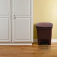 thumbnail image 5 of 10L Gallon Trash Can Plastic Step On Kitchen Trash Can Brown, 5 of 6
