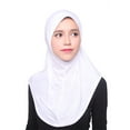 thumbnail image 3 of MSJUHEG Scarf Shawls And Wraps Muslim Women Inner Hijab Headscarf Cap Islamic Full Cover Islamic Hat Silk Scarf White One Size, 3 of 6