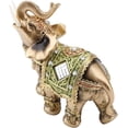 thumbnail image 2 of Estatua de elefante de Feng Shui con símbolo de la suerte para decoración del hogar y la oficina, mano de obra exquisita con base antideslizante, material de resina que muestra una forma de animal, 2 of 5