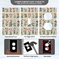 thumbnail image 3 of Yayeee Blank Wall Plate Cover 1-Gang 4.5"x2.7" Home Unused Decorative Outlet, Red Floral, 3 of 7