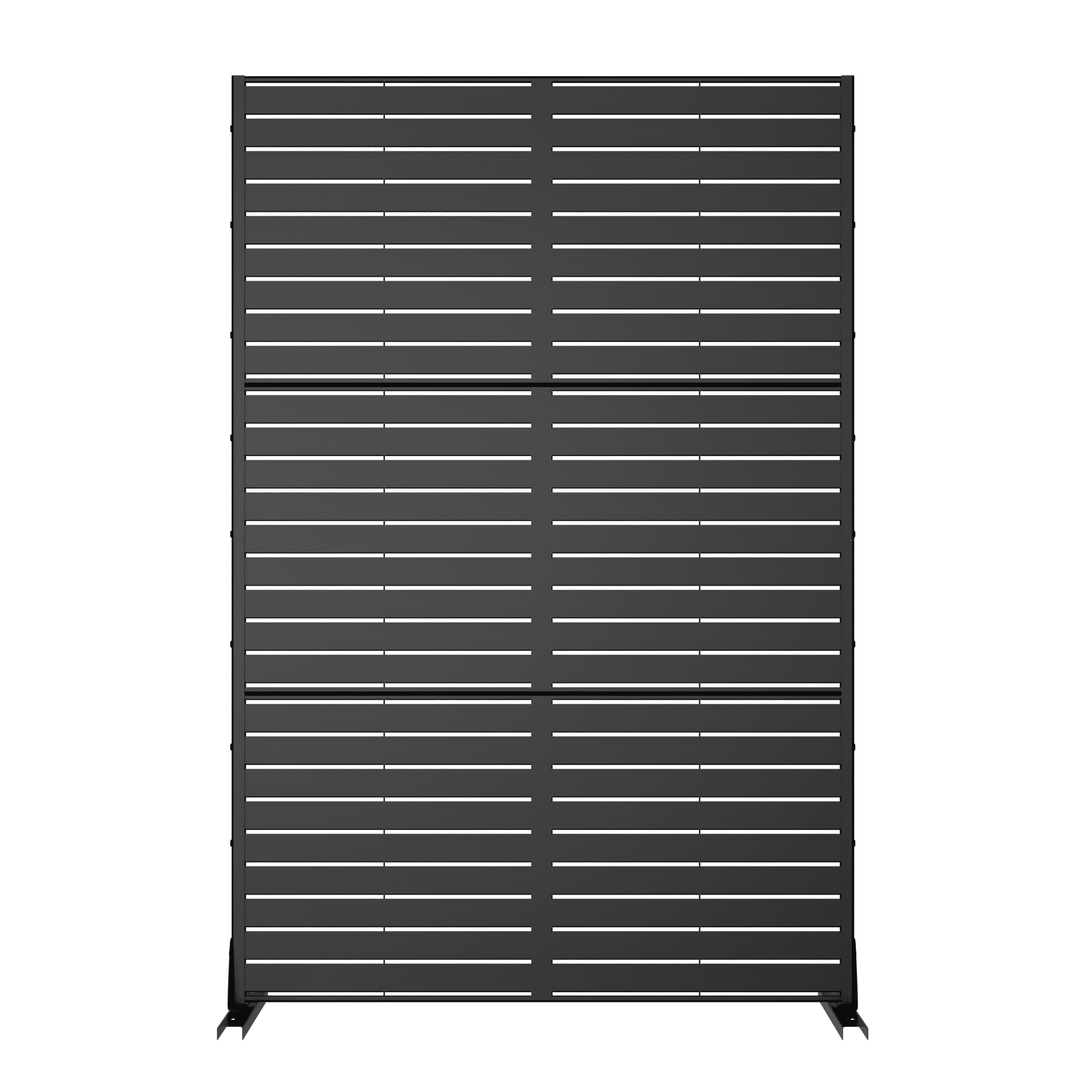 MAYEERTY Metal Room Divider – Industrial Galvanized Steel Privacy Screen,Stripe,Black
