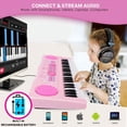 thumbnail image 4 of Pyle, 49, piano con teclado eléctrico, teclado musical, 49 teclas, diversión de karaoke, batería recargable, micrófono con cable, 100 melodías, 50 demostraciones, entrada auxiliar, diseño compacto, (P, 4 of 5