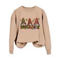 thumbnail image 3 of WEAIXIMIUNG Chandail en Molleton pour Femmes Col Rond Fermeture Éclair Mode de Noël Décontractée Imprimé Bonhomme de Neige Chandail à Manches Longues Sans Chapeau, 3 of 6