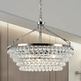 thumbnail image 7 of 3 light Pendant Modern Crystal Chandeliers Lighting Pendant Ceiling Lights Fixture Lamp for Dining Living Room, Chrome, 7 of 7
