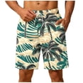 thumbnail image 2 of Juesizh Mens Swim Trunks Drawstring Waist Beach Shorts Fashion Casual Summer Print Pockets Pants, S-3XL, 2 of 7
