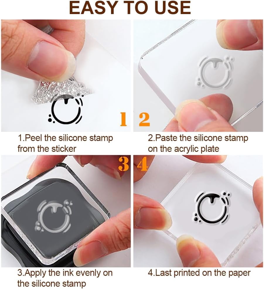 29 Pcs Acrylic Stamps for Crafting Card Making Supplies Set Include 3 Acrylic Clear Stamp Blocks 6 Clear Silicone Stamps Seals 20 Craft Ink Pads Stamp for DIY Scrapbooking Journal Black DIY