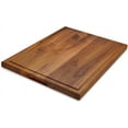 thumbnail image 7 of TeakCraft Large Walnut Cutting Board with Juice Grove, Chopping Board for Meat, Knife Friendly, Reversible, The Petra (20x15x1inch), 7 of 7