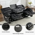 thumbnail image 6 of Ebello 2+3  Manual Recliner Sofa Set, Overstuffed Fabric Reclining Couch with Removable Console Featuring Cup Holders for Living Room and Home Theater(Dark Gray,), 6 of 6