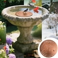 thumbnail image 1 of Bird Bath Copper Disk, Water Purifier Cleaner Disc Reduce Scrubbing Safe Clean Water 3 Point Support Long Lasting Low Maintenance Algae Control, for Bird Baths Garden Fountain Outdoor All Season Use, 1 of 8