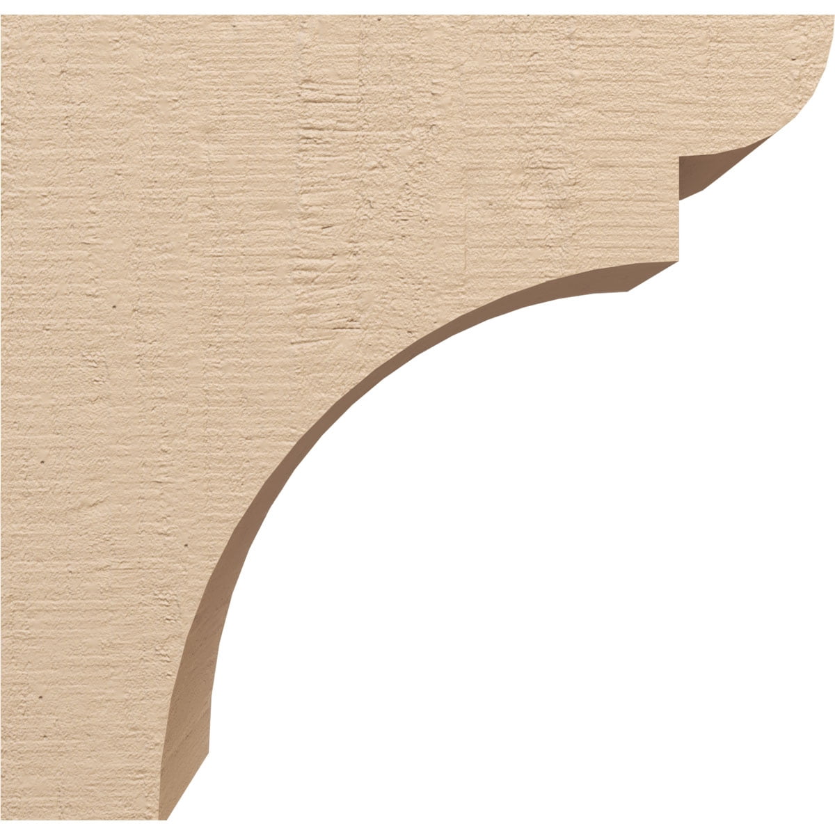 10"W x 20"D x 20"H Classic Yorktown Rough Cedar Woodgrain TimberThane Corbel, Primed Tan
