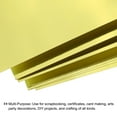 thumbnail image 4 of Uxcell 10 Paquete de Hojas de Cartulina de Foil Metálico 8 Pulgadas x 11 Pulgadas, Tono Dorado, 4 of 4