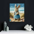 thumbnail image 5 of BCIIG  Easter Bunny On Beach Canvas Wall Art Animal Wall Decor Bunny Lover Picture Watercolor Painting Decor For Bedroom Home Bathroom Poster Farmhouse Decor Unframed 16''x20'', 5 of 5