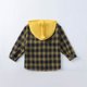 thumbnail image 4 of Gibobby Camisas De Vestir Niños pequeños de manga larga a cuadros estampados Tops camisa abrigo Sudadera con capucha conjunto de ropa para niños ropa(Amarillo, 2-3 Años), 4 of 5