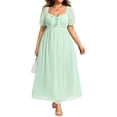 thumbnail image 1 of Vestido Pinup Fashion Swiss Dot Maxi Verde Poliéster 2025, 1 of 6
