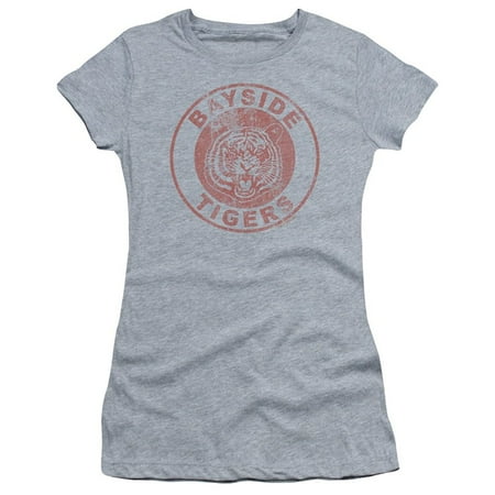 - Saved By the Bell Bayside Tigers Logo Gray Juniors T-Shirt