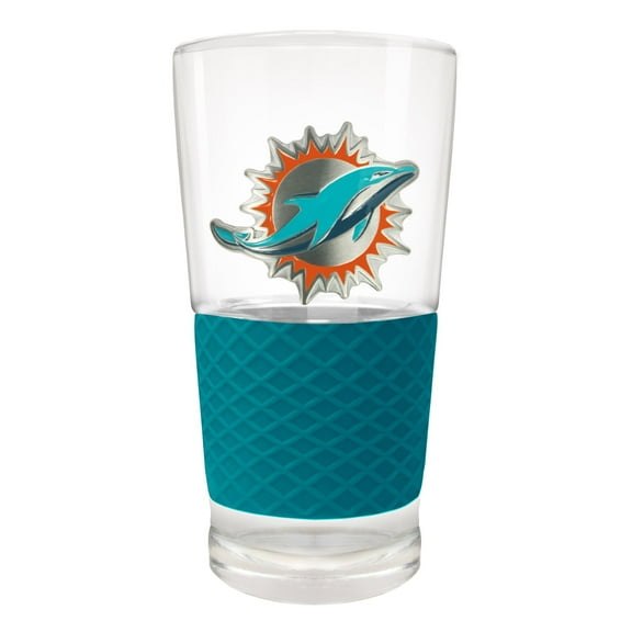 Miami Dolphins 22oz. Pilsner Glass with Silicone Grip