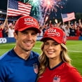 thumbnail image 3 of Cevemin USA 2026 Patriotic Flag Soccer Baseball Cap, Adjustable Sport Printed Sun Hat for Men Women Football Sports Fans Daily Outdoor Wear, 3 of 5