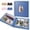 Blue, variant on RECUTMS Scrapbook Album,8x8 Inches 60Pages Hardcover Kraft with Window Scrap Book Blank Memory Book as Gifts for Wedding Baby Family (Brown)