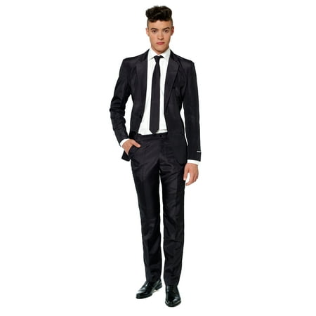 Suitmeister Men's Solid Black Solid Suit