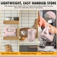 thumbnail image 5 of Electric Hand Mixer with Stainless Steel Whisk, Dough Hook Attachment and Storage Bag, Handheld Mixer for Baking Cakes, Eggs, Cream Food Mixers. Turbo Boost /5 Speed Kitchen Blender PINK, 5 of 7